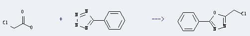 5-Phenyltetrazole can react with chloroacetic acid to get 2-chloromethyl-5-phenyl-[1,3,4]oxadiazole